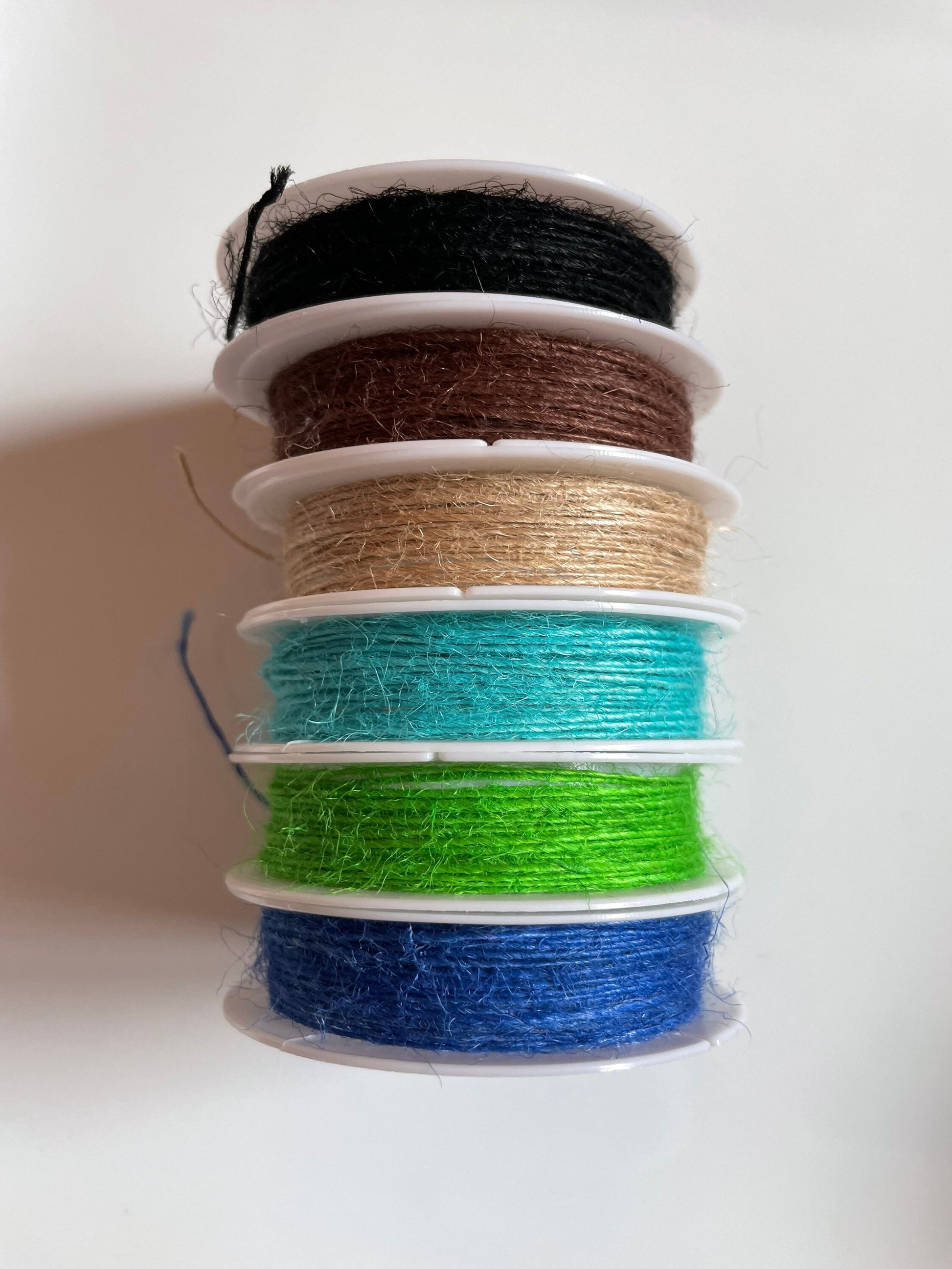 Spool of 5 yards of Assorted Color 1mm Jute Cord String
