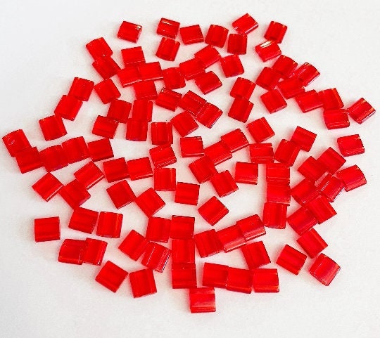 Miyuki Full Size Tila Beads Fire Red Transparent (5g)