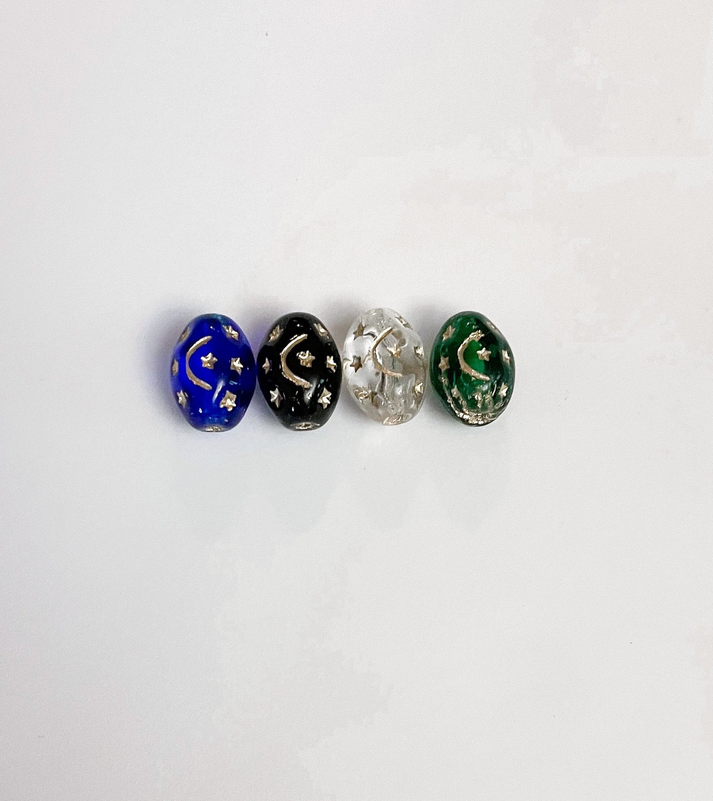 Preciosa Czech Glass Celestial Assorted Color Barrel Beads
