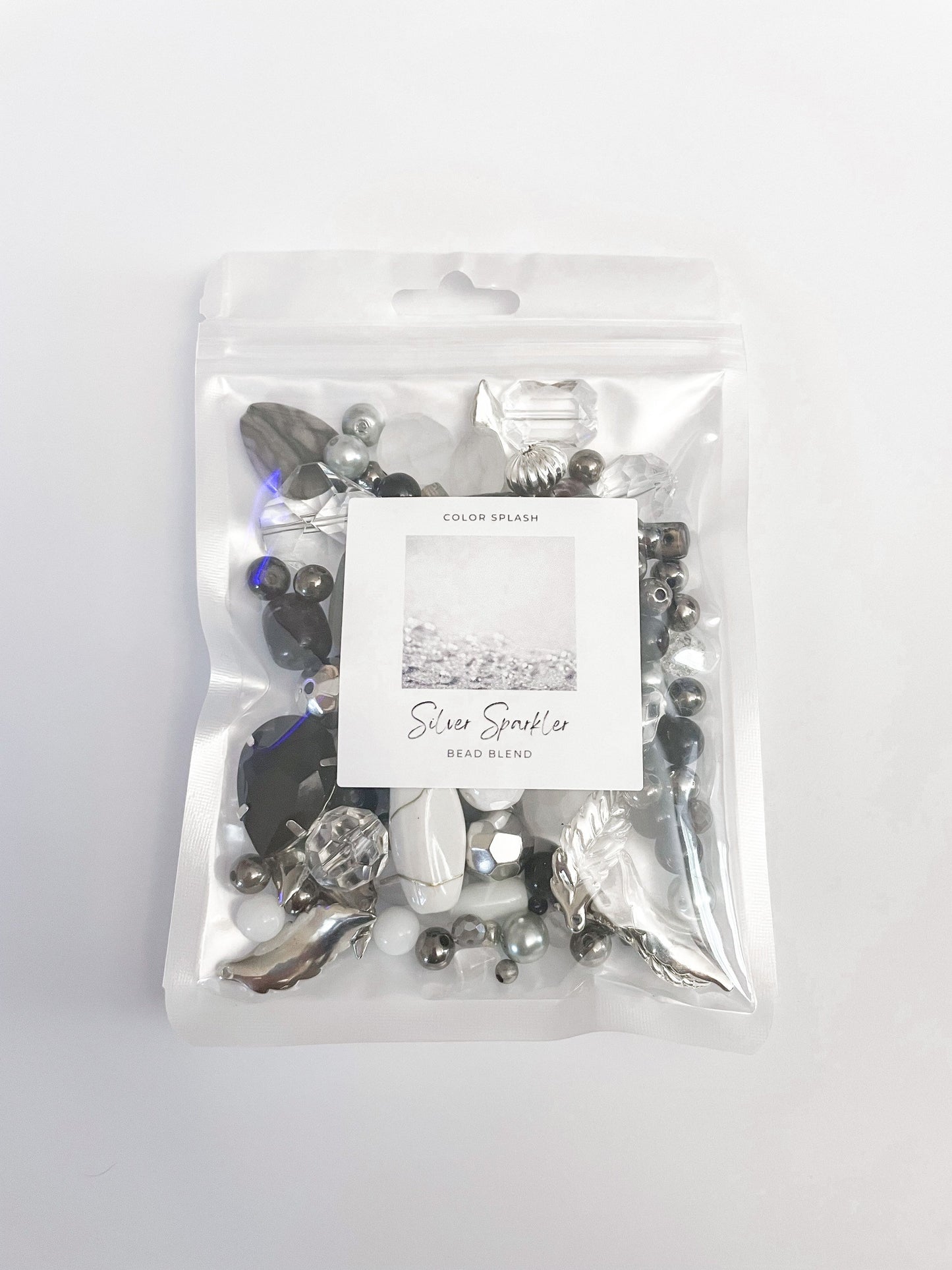 Silver Sparkle Blend Assorted Variety Mix Bulk Bead Soup (50g/100g)