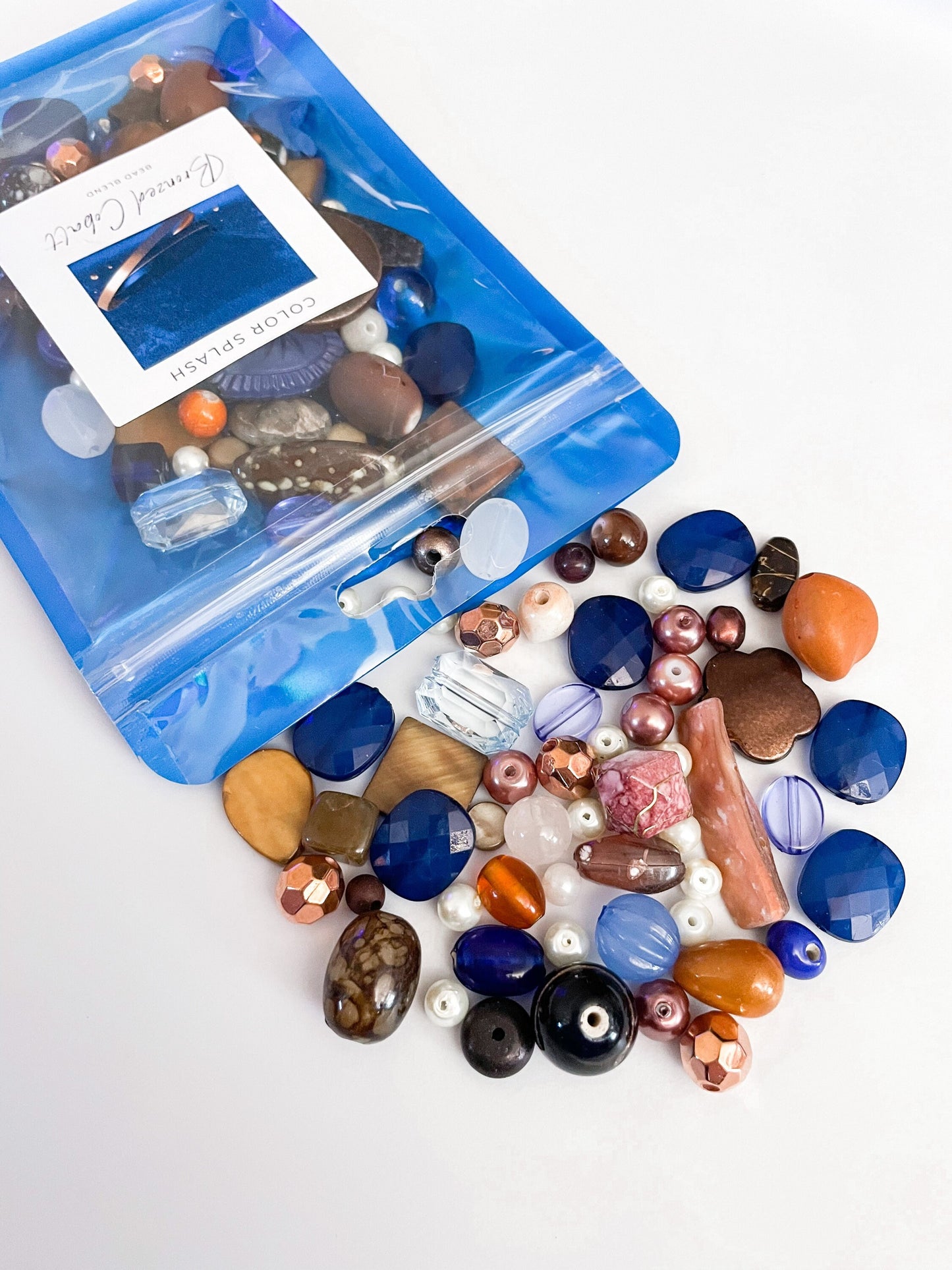 Bronzed Cobalt Bead Soup Blend Assorted Variety Mix Bulk Beads (50g/100g)