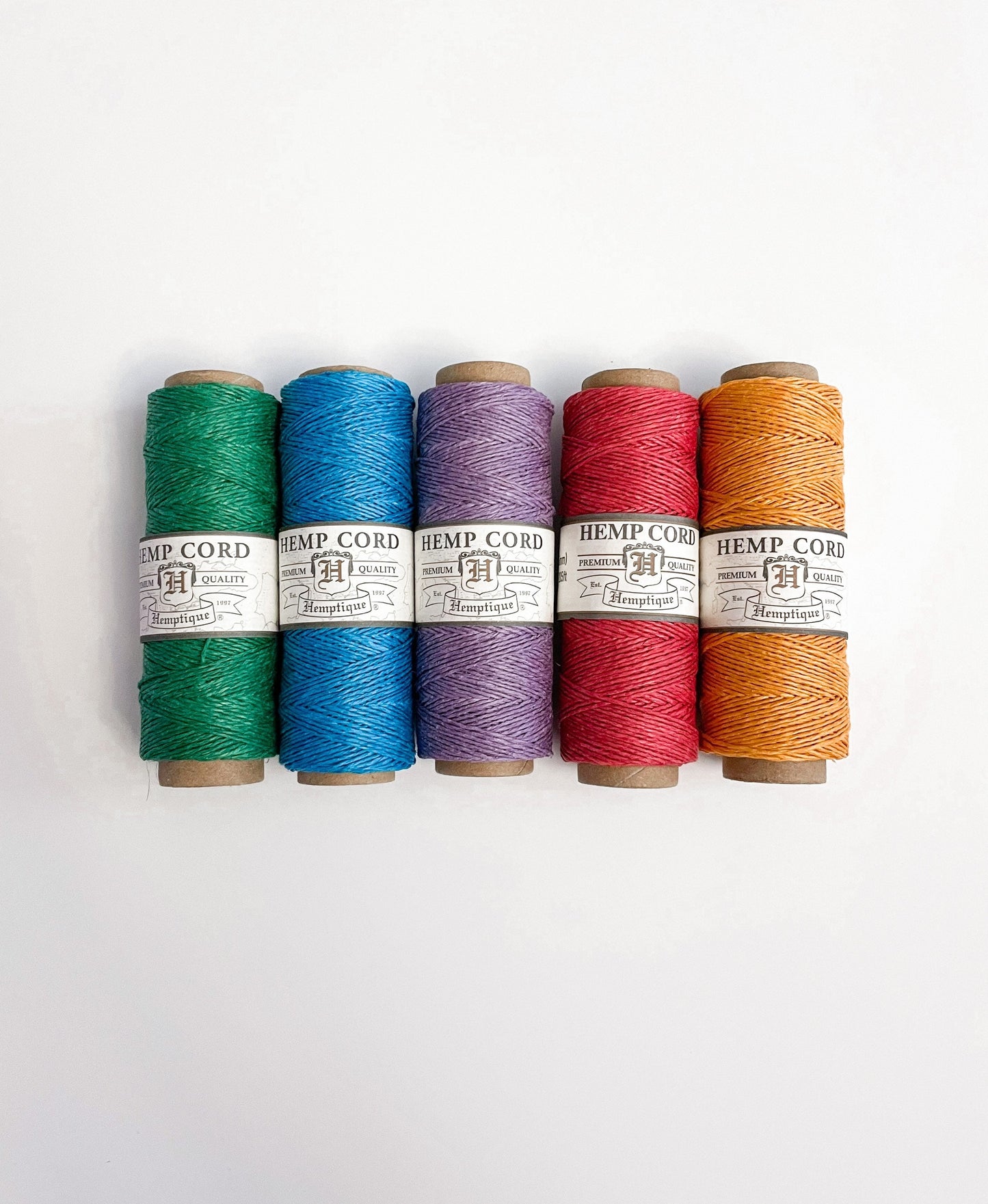 Natural Hemp Cord In Assorted Bright Colors - .5mm Hemptique Cord in Your Choice of Color