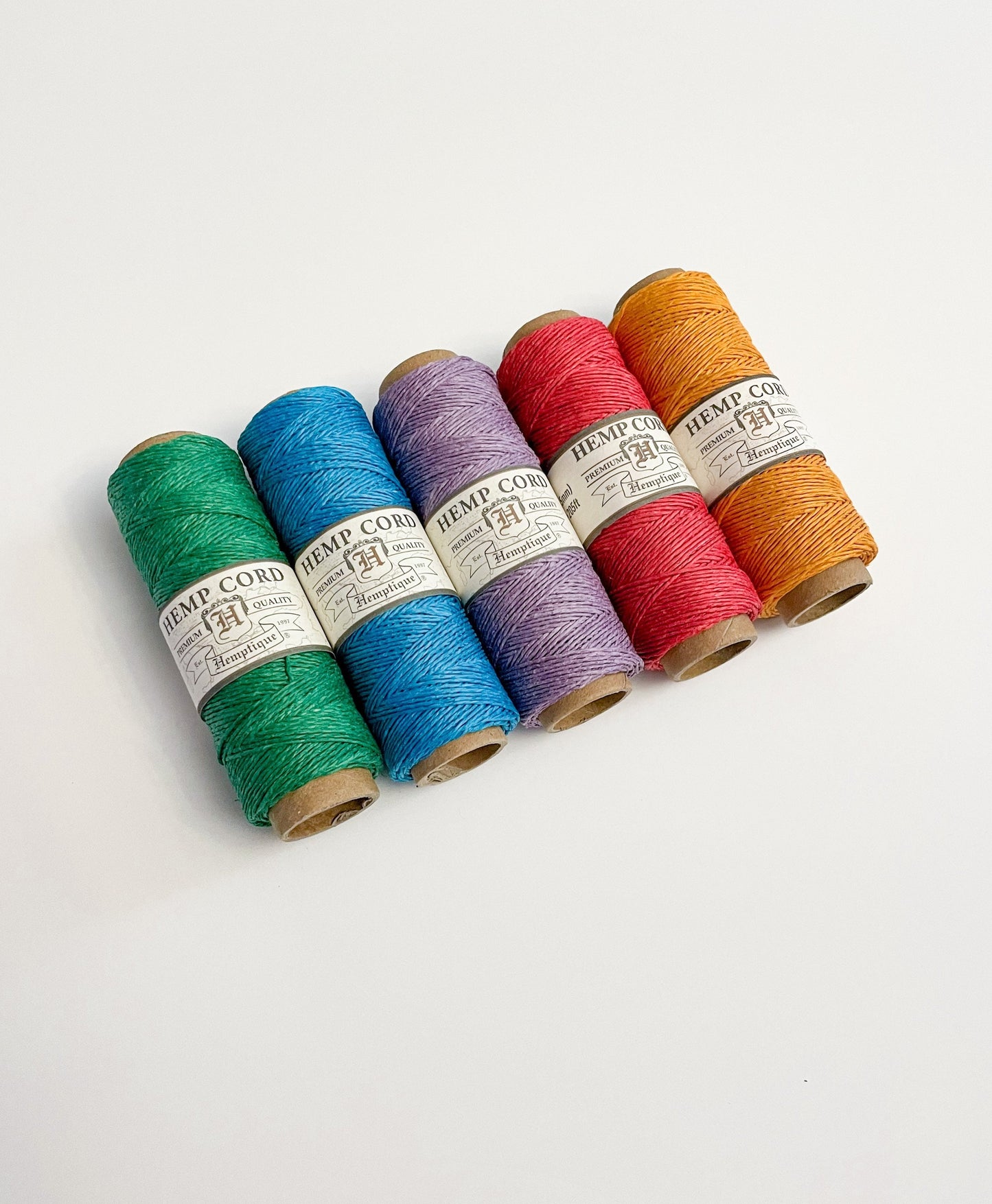 Natural Hemp Cord In Assorted Bright Colors - .5mm Hemptique Cord in Your Choice of Color